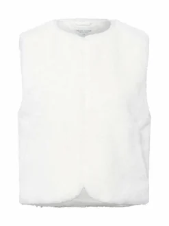 Marie Lund Jacken & Westen*Damen Kunstfellweste - Tilda ecru uni