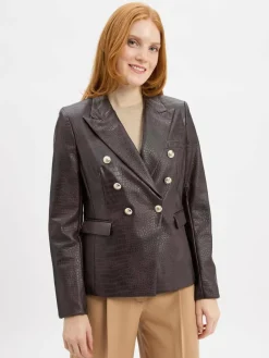 JOOP! Jacken & Westen|Blazer*Damen Kunstlederblazer - Jaydin schoko uni