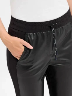 Marc Cain Sports Hosen*Damen Kunstlederhose - Rhodos schwarz uni