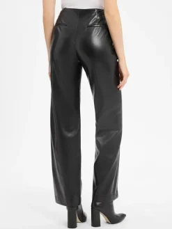 BOSS Hosen*Damen Kunstlederhose - Timiras schwarz uni