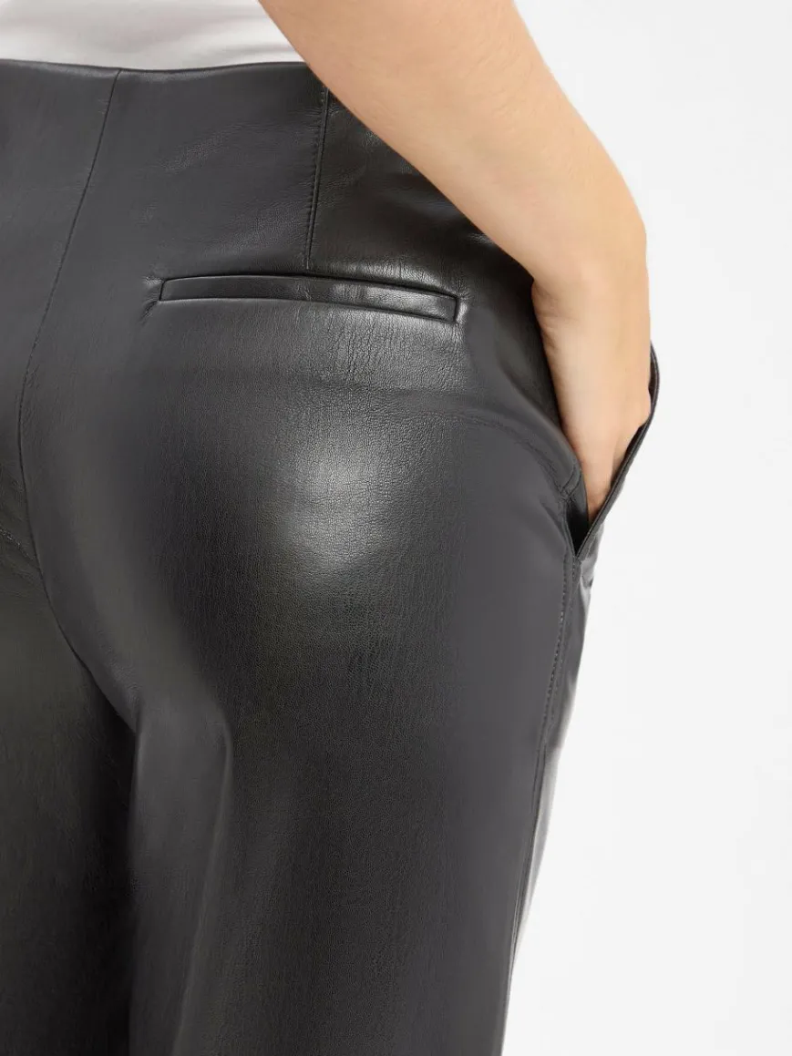 BOSS Hosen*Damen Kunstlederhose - Timiras schwarz uni