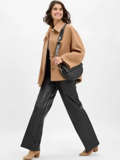 Marc Cain Collections Hosen*Damen Kunstlederhose - Warri schwarz uni