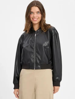 HUGO BLUE Jacken & Westen*Damen Kunstlederjacke - Attitude-1_B schwarz uni