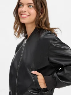 HUGO BLUE Jacken & Westen*Damen Kunstlederjacke - Attitude-1_B schwarz uni