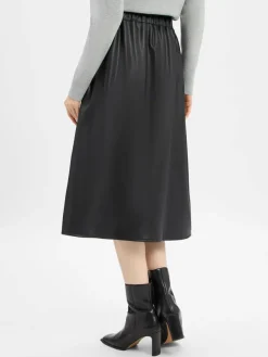 Armani Exchange Röcke*Damen Kunstlederrock schwarz uni