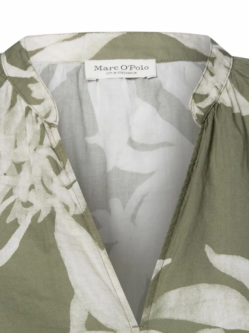 Marc O'Polo Blusen*Damen Kurzarmbluse oliv grau gemustert