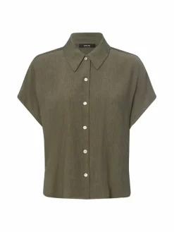 Opus Blusen*Damen Kurzarmbluse - Fasinga khaki uni