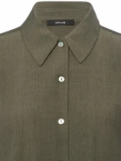 Opus Blusen*Damen Kurzarmbluse - Fasinga khaki uni