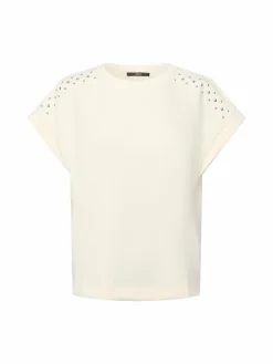 zero Shirts & Tops|Sweatshirts & Sweatjacken*Damen Kurzarm-Sweatshirt ecru uni