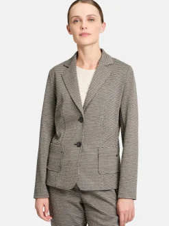 Betty & Co Blazer*Damen Kurzblazer schwarz kariert