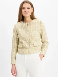 zero Blazer*Damen Kurzblazer gold strukturiert