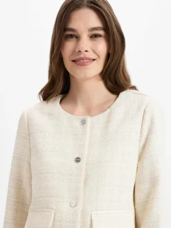 comma Blazer*Damen Kurzblazer beige uni