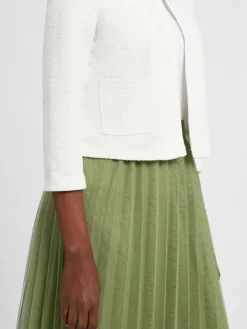 More & More Blazer*Damen Kurzblazer weiß strukturiert