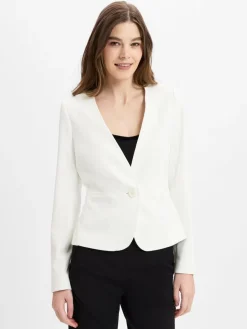 zero Blazer*Damen Kurzblazer weiß uni
