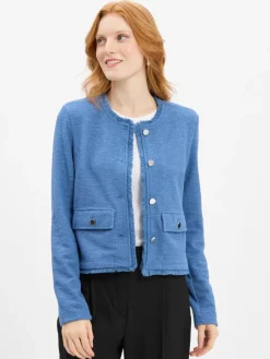 More & More Blazer|Jacken & Westen*Damen Kurzblazer blau strukturiert