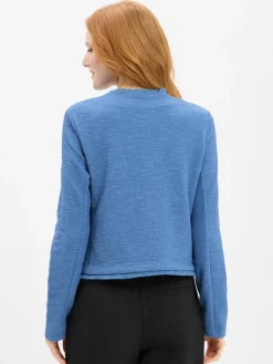 More & More Blazer|Jacken & Westen*Damen Kurzblazer blau strukturiert