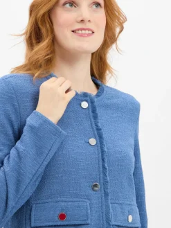 More & More Blazer|Jacken & Westen*Damen Kurzblazer blau strukturiert