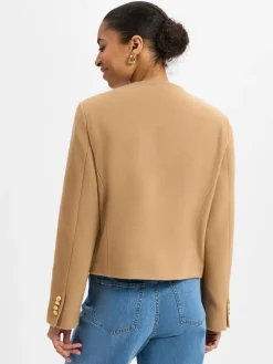 Tommy Hilfiger Blazer*Damen Kurzblazer mit Wollanteil camel uni