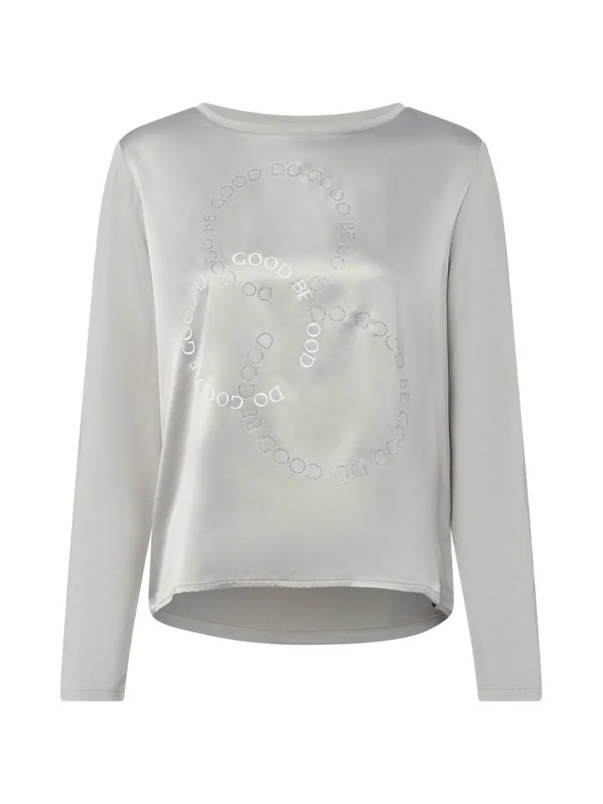 Monari Shirts & Tops|Blusen*Damen Langarmshirt kitt bedruckt