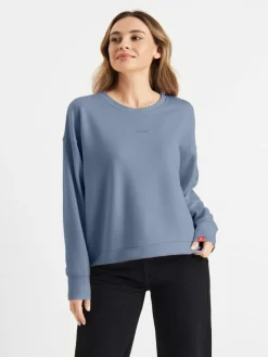 Frieda & Freddies Shirts & Tops*Damen Langarmshirt indigo uni