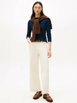 Tommy Hilfiger Shirts & Tops*Damen Langarmshirt marine uni