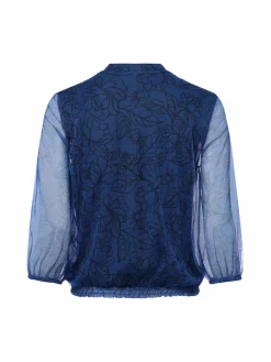 More & More Shirts & Tops*Damen Langarmshirt marine bedruckt