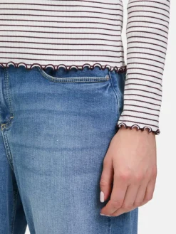 Cartoon Shirts & Tops*Damen Langarm-Shirt mehrfarbig gestreift