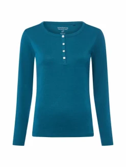 brookshire Shirts & Tops*Damen Langarmshirt petrol uni