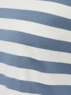 Marie Lund Shirts & Tops*Damen Langarmshirt ecru blau gestreift