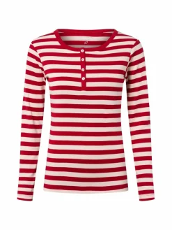 brookshire Shirts & Tops*Damen Langarmshirt rot rosa gestreift