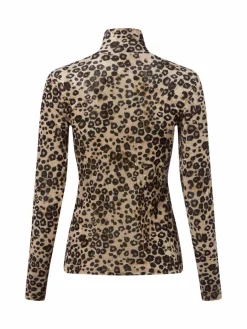 Marc Cain Collections Shirts & Tops*Damen Langarmshirt beige schwarz gemustert