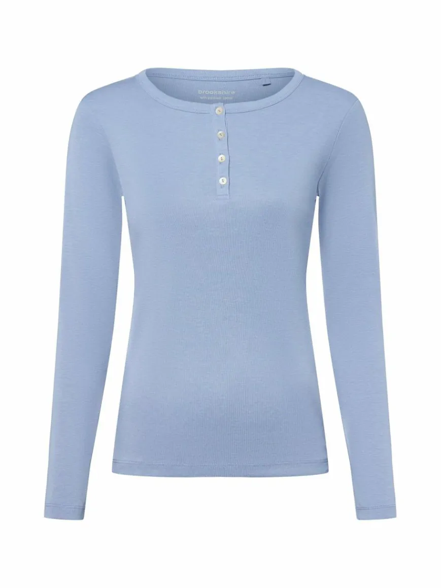brookshire Shirts & Tops*Damen Langarmshirt hellblau uni