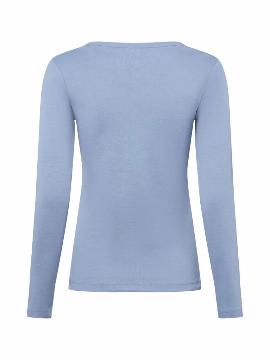 brookshire Shirts & Tops*Damen Langarmshirt hellblau uni