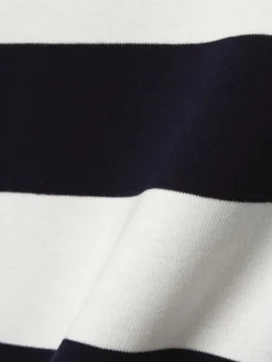 Marie Lund Shirts & Tops*Damen Langarmshirt ecru marine gestreift