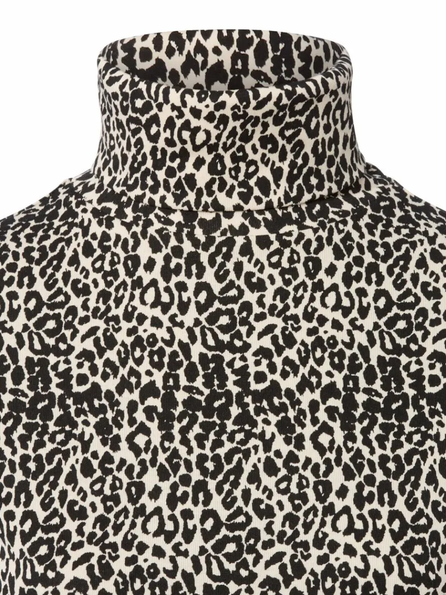 brookshire Pullover & Strickjacken|Shirts & Tops*Damen Langarmshirt schwarz beige gemustert