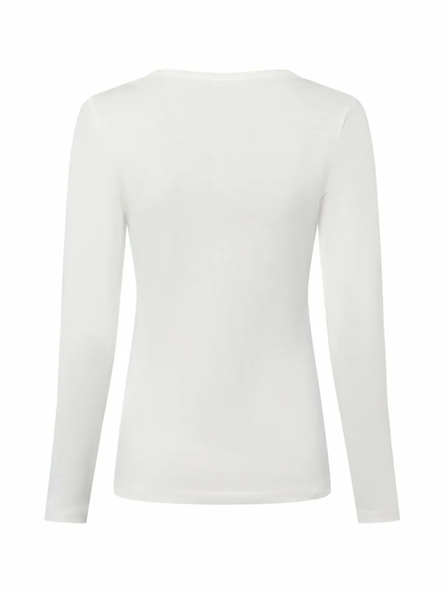 brookshire Shirts & Tops*Damen Langarmshirt weiß uni