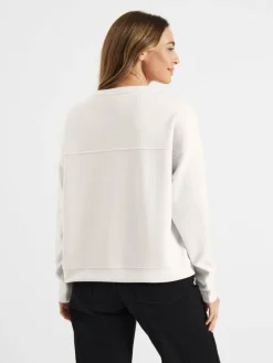 Frieda & Freddies Shirts & Tops*Damen Langarmshirt weiß uni