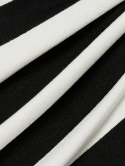 More & More Shirts & Tops*Damen Langarmshirt schwarz ecru gestreift