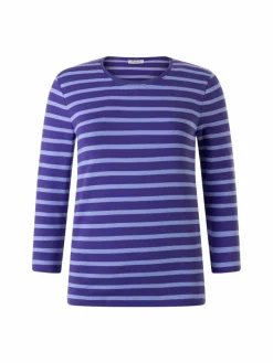 MAERZ Shirts & Tops*Damen Langarmshirt lila flieder gestreift