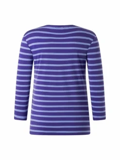 MAERZ Shirts & Tops*Damen Langarmshirt lila flieder gestreift