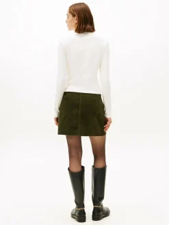 Tommy Hilfiger Shirts & Tops*Damen Langarmshirt - ecru uni