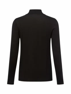 comma Shirts & Tops*Damen Langarmshirt mit Woll-Anteil schwarz uni