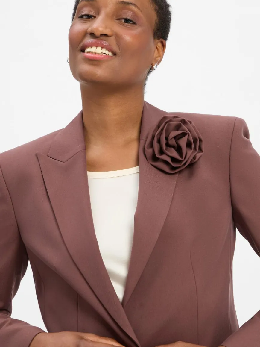 HUGO Blazer*Damen Lang-Blazer - Arosea nougat uni