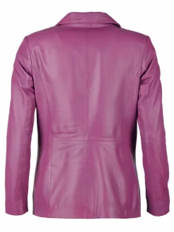 JCC Blazer*Damen Lederblazer lila uni