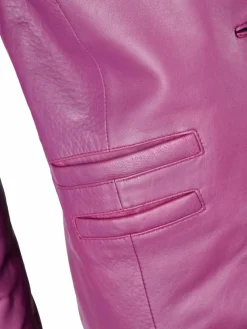 JCC Blazer*Damen Lederblazer lila uni