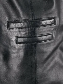 JCC Blazer*Damen Lederblazer schwarz uni