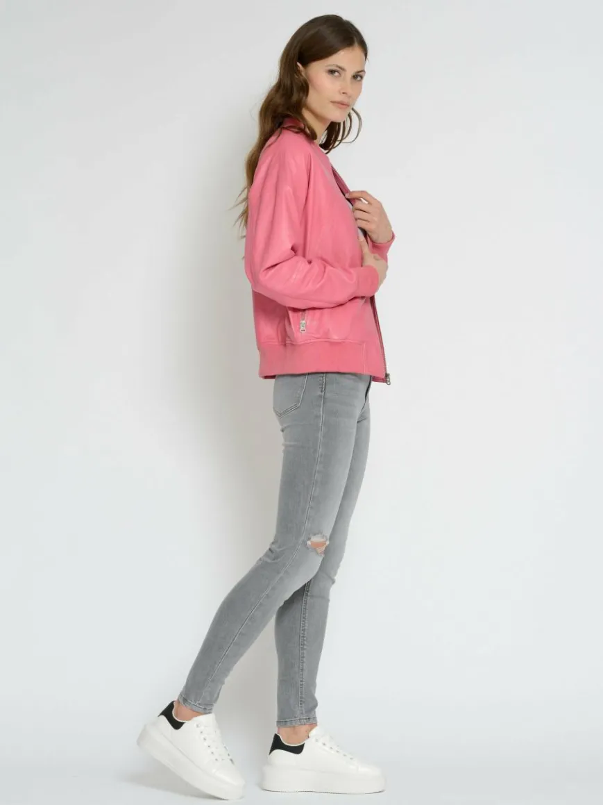 Maze Jacken & Westen*Damen Lederblouson pink uni