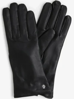 ROECKL Handschuhe*Damen Lederhandschuhe mit Cashmere-Anteil schwarz uni