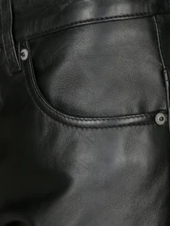 JCC Hosen*Damen Lederhose schwarz uni