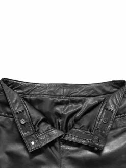 JCC Hosen*Damen Lederhose schwarz uni